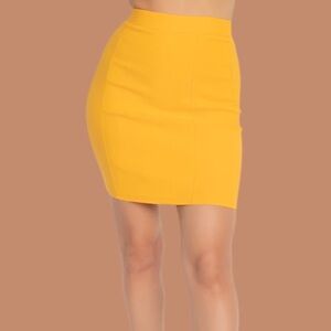 Mini Body control Yellow Skirt NWT